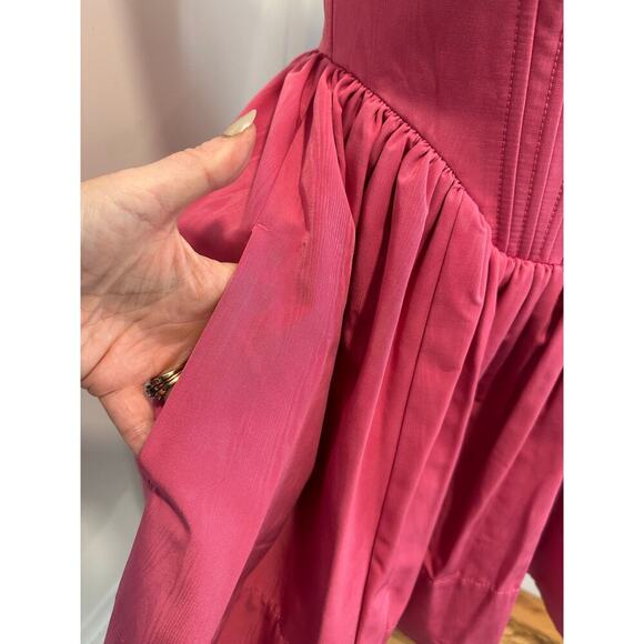 STAUD Pink Corset Landscape Mini Dress - Picture 5 of 6